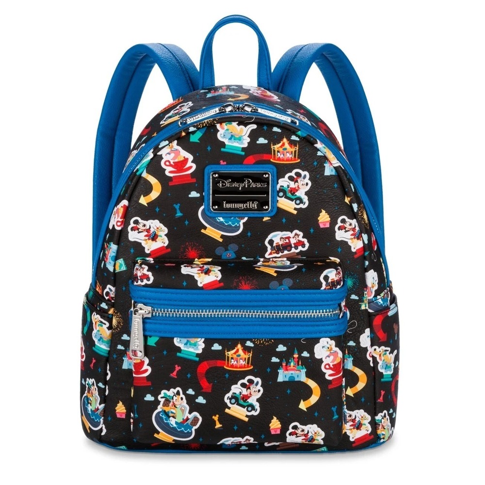 BNWT Disney Disneyland Loungefly Mini Backpack California Adventure attractions